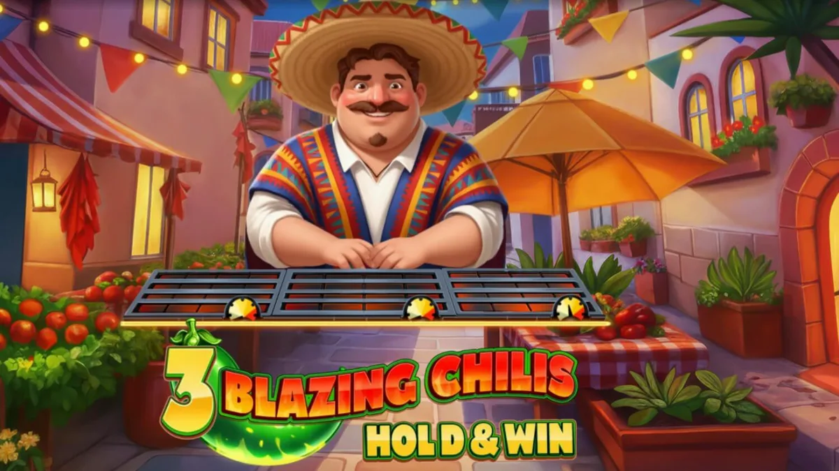 Tampilan visual slot 3 Blazing Chilis dengan tema fiesta Meksiko yang ceria